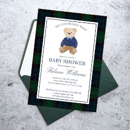 Convite Podemos esperar o chá de fraldas clássico da xadre