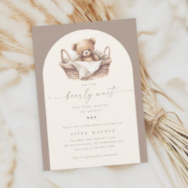 Convite Podemos Esperar O Chá de fraldas De Boho Neutro Do