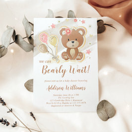 Convite Podemos Esperar O Chá de fraldas Do Urso De Teddy