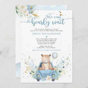 Convite Podemos Esperar O Teddy Bear De Chá de fraldas