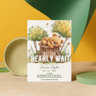 Convite Podemos Esperar Para Dormir Chá de fraldas Da Flor