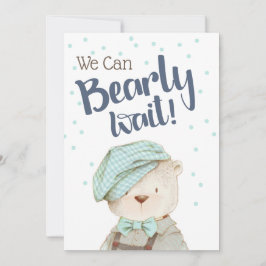 Convite Podemos Esperar, Rapaz, Chá de fraldas Do Urso Da 
