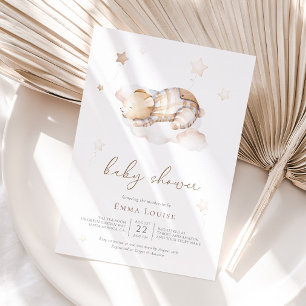 Convite Podemos mal esperar Urso de pelúcia no chuveiro de