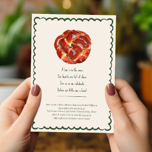 Convite Poema de Bun In The Oven para Chá de Bebê Neutro