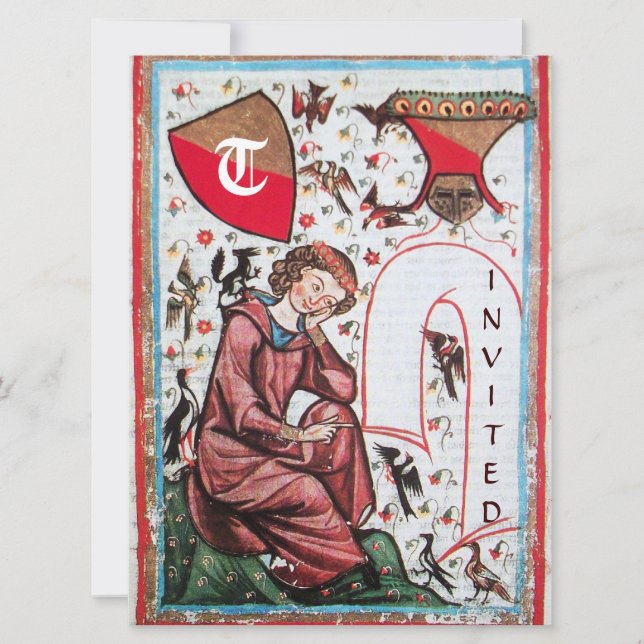 CONVITE POETA NO JARDIM DO MONOGRAMA DE AVES (Frente)