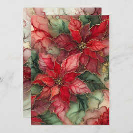 Convite Poinsettia Do Álcool Festivo Clássico Imprimível