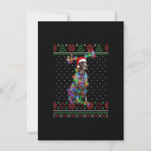 Convite Pointer Alemão de Cabelo Curto Suéter Feio Natal
