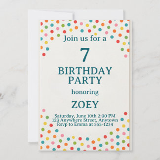 Convite Points Birthday Party
