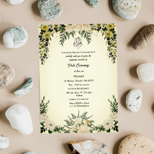 Convite Poite Janeu Upanayanam Hindu Sagrado Thread Floral