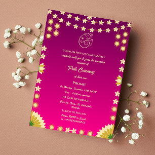 Convite Poite Janeu Upanayanam Hindu Sagrado Thread Floral