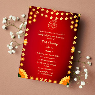 Convite Poite Janeu Upanayanam Hindu Sagrado Thread Floral