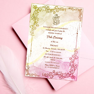 Convite Poite Janeu Upanayanam Hindu Sagrado Thread Floral