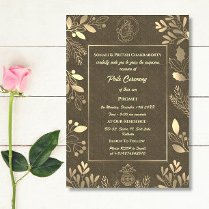 Convite Poite Janeu Upanayanam Hindu Sagrado Thread Floral