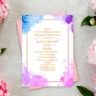 Convite Poite Janeu Upanayanam Hindu Thread Azul