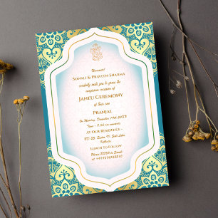 Convite Poite Janeu Upanayanam Hindu Thread Azul