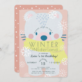 Convite Polar Bear Winter Onederland primeiro aniversario
