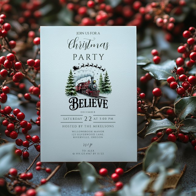 Convite Polar Express Christmas (Criador carregado)