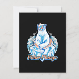 Convite Polar Plunge Ice Jump Engraçado Urso Polar Engraça
