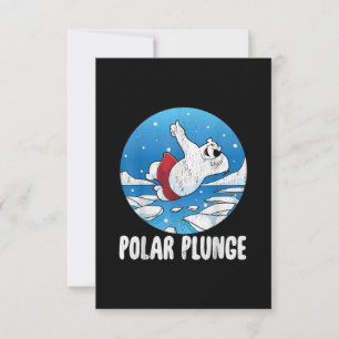 Convite Polar Plunge Ice Salta Urso Polar Natação de inver