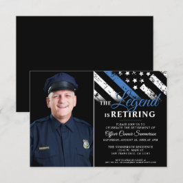 Convite Police Retirement Party Thin Blue Line Photo