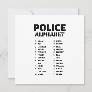 Convite Polícia do Alfabeto Fonético