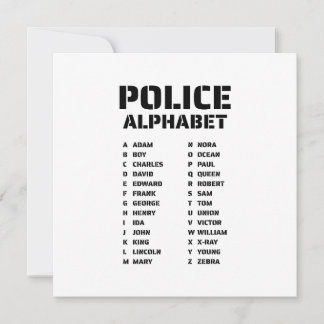 Convite Polícia do Alfabeto Fonético