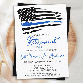 Convite Polícia - Linha Azul - Sinalizador de Linha Azul -