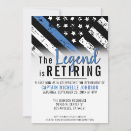 Convite Polícia Retimenta Fora de Sinalizador de Linha Azu