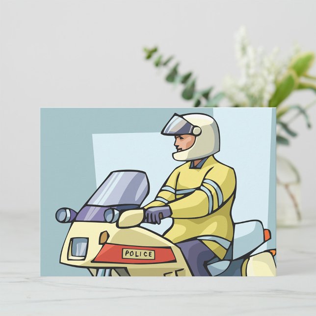 Convite Polícia Sobre Convidações De Moto (Criador carregado)