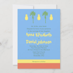 Convite Polinésia Retro