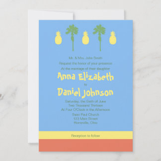 Convite Polinésia Retro