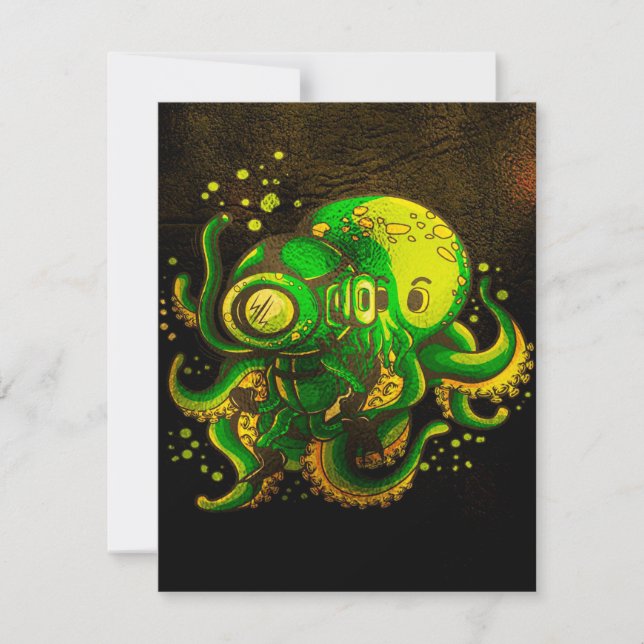 Convite Polvo de Arte Moderna | Oceano misterioso (Frente)