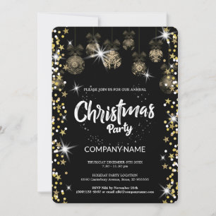 Convite Pomada de ouro de Natal, diamantes, flocos de neve