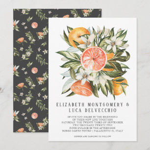 Convite Pomar de Citrinos Casamento Botânico Boho