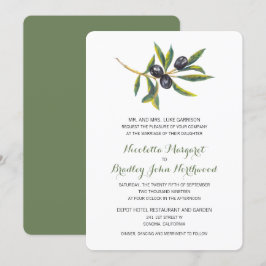 Convite Pomar de Oliva de Aquarela | Casamento