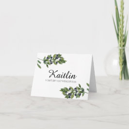 Convite Pomar de Oliva de Aquarela | Ser minha dama de hon