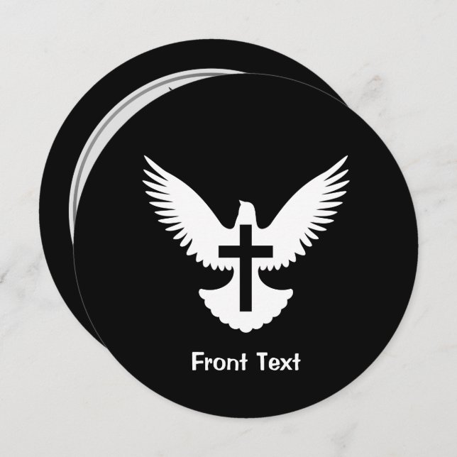 Convite Pomba com cruz (Frente/Verso)