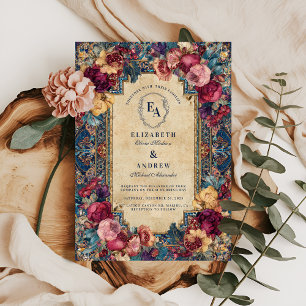 Convite Pomegranate Floral Weddin