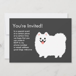 Convite Pomerânia Branco Fofinho