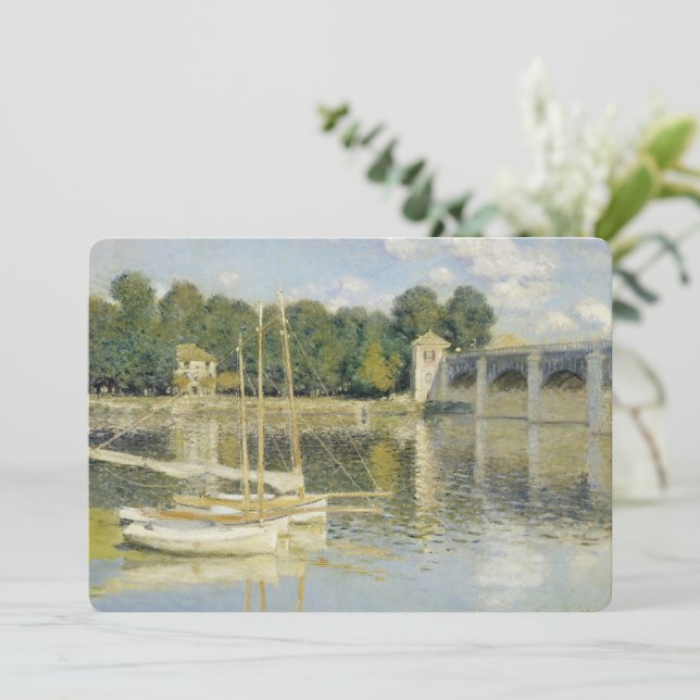 Convite Ponte Argenteuil de Claude Monet (1874) (Em pé/Frente)
