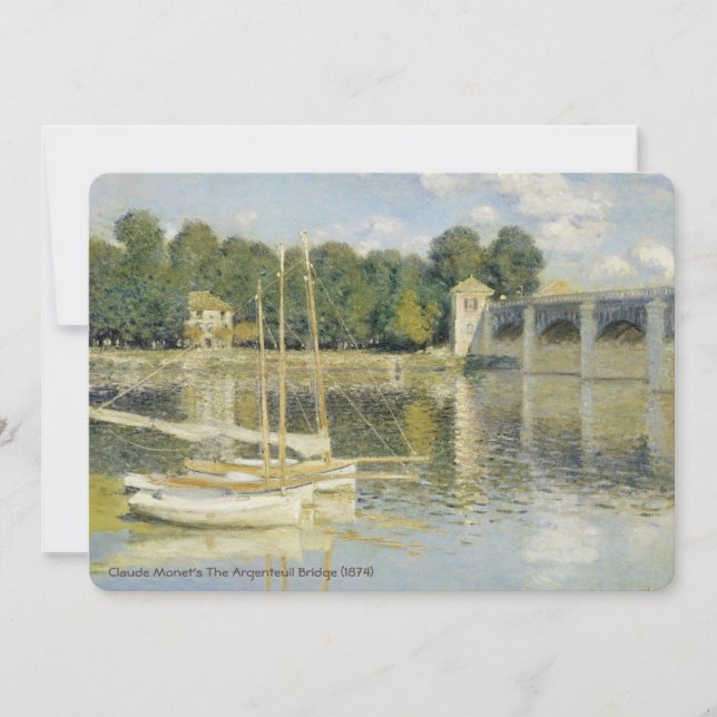 Convite Ponte Argenteuil de Claude Monet (1874) (Frente)