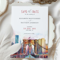 Ponte do Brooklyn Nova Iorque Save-the-Date