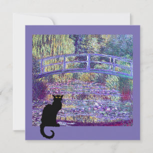 Convite Ponte Japonesa Monet e Gato Negro
