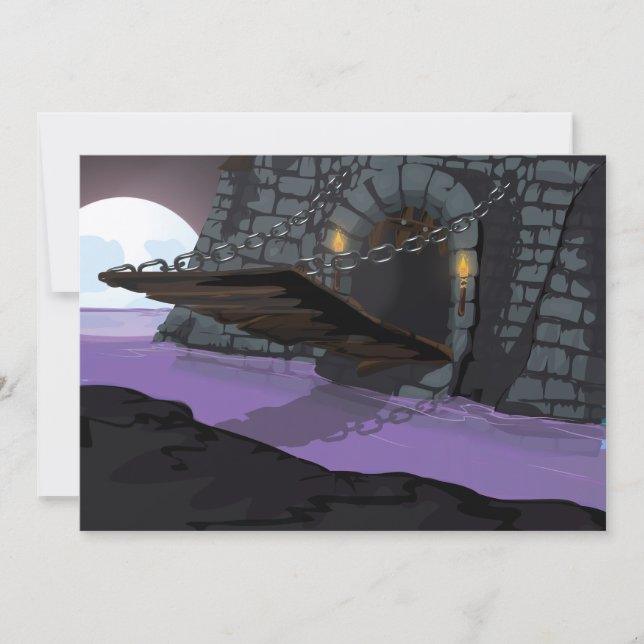 Convite Ponte levadiça do Castelo e Moat (Frente)