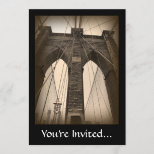 Convite Ponte Vintage Sepia Brooklyn