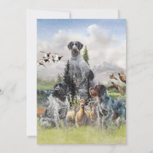 Convite Ponteiro alemão Wirehaired