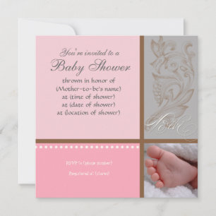 Convite Ponto moderno do redemoinho n de Bébé - o chá d