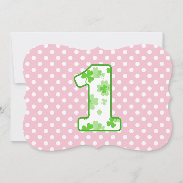 Convite Pontos conhecidos feitos sob encomenda 7 do trevo (Frente)