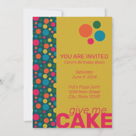 Convite Pontos de círculo verde e amarelo geométricos