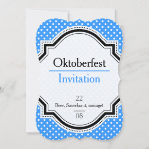 Convite Pontos de Polca do Oktoberfest estilosos minimalis